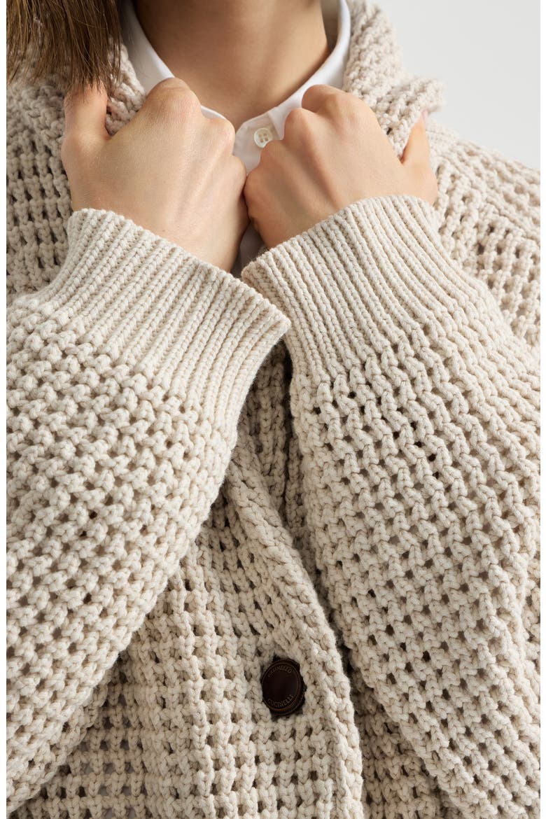 Net cardigan, Alternate, color, Oat