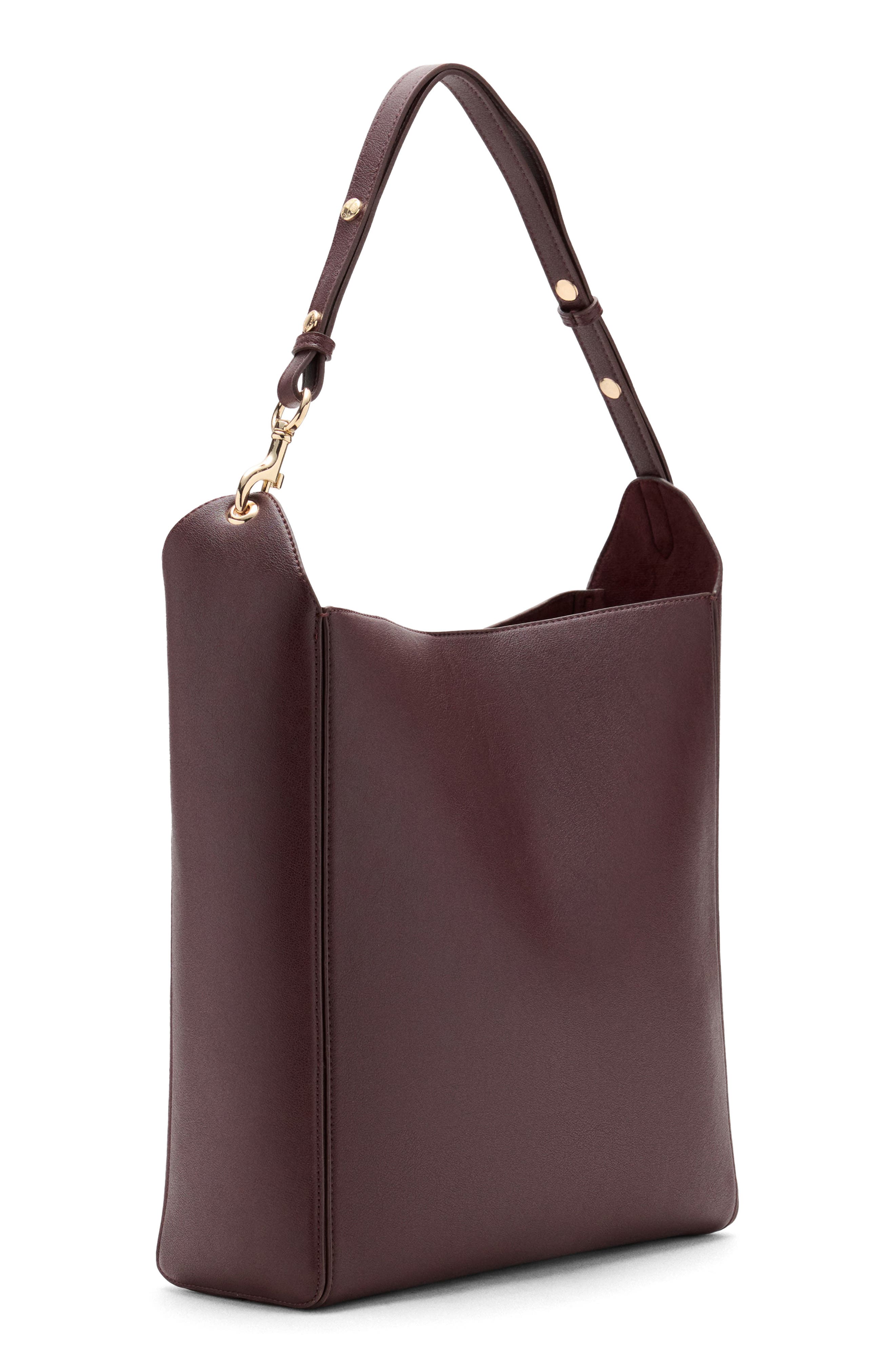Dalma Faux Leather Sack Bag, Alternate, color, BURGUNDY