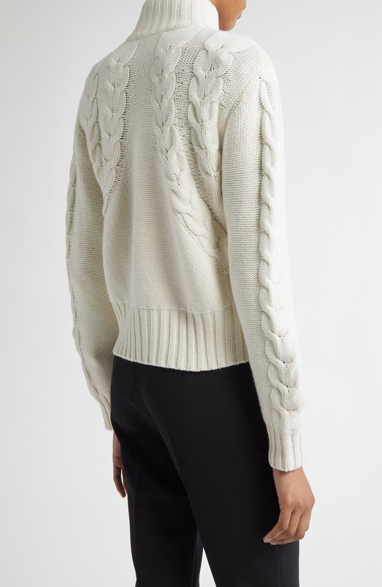 Max Mara Mabel Two-Way Zip Funnel Neck Wool & Cashmere Cardigan, Alternate, color, 