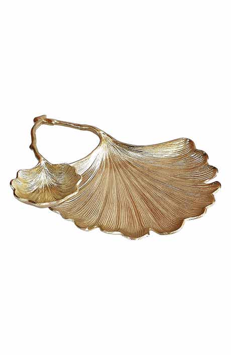 Double Ginko Leaf Trinket Tray