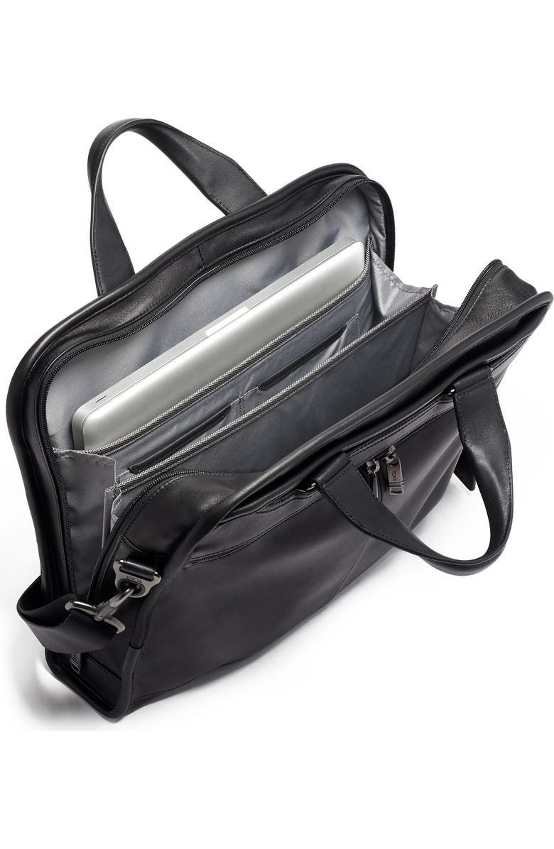 TUMI Alpha 3 Organizer Portfolio Leather Briefcase, Alternate, color,