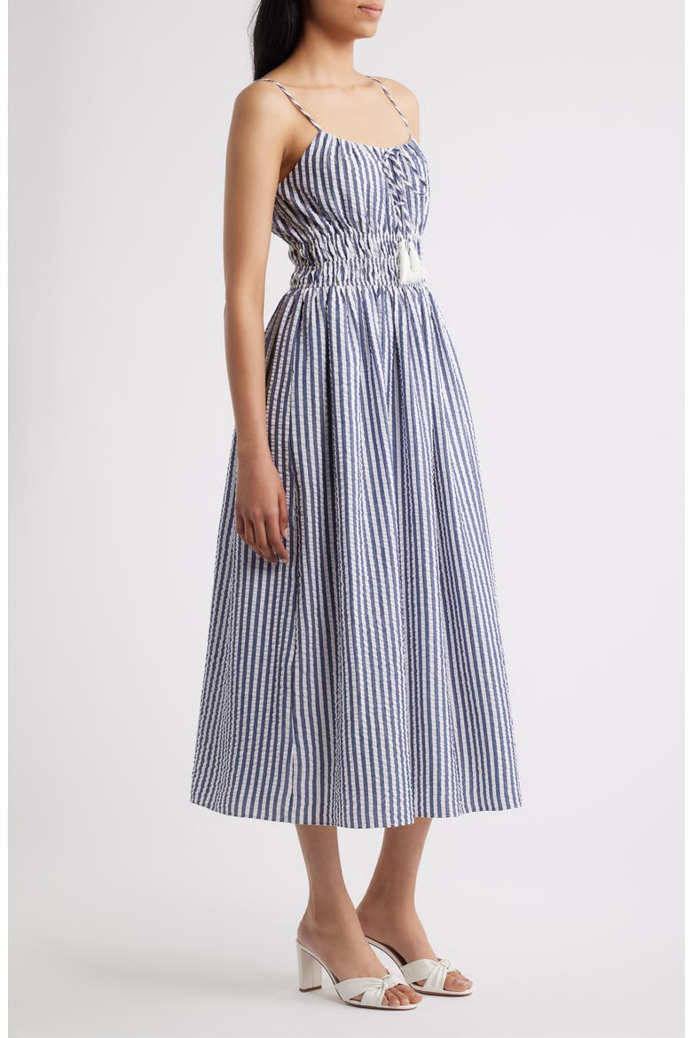 Stripe Seersucker Dress, Alternate, color, NAVY MULTI