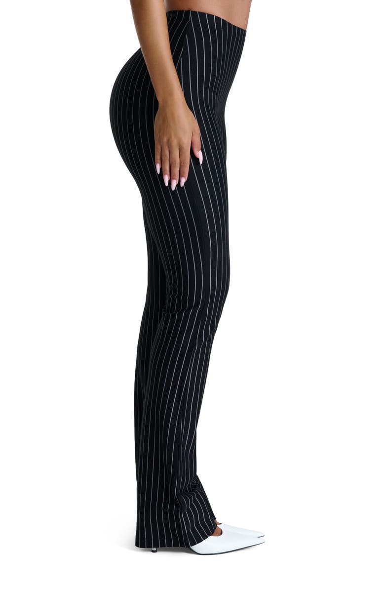 Naked Wardrobe High Waist Bootcut Pants, Alternate, color, Black