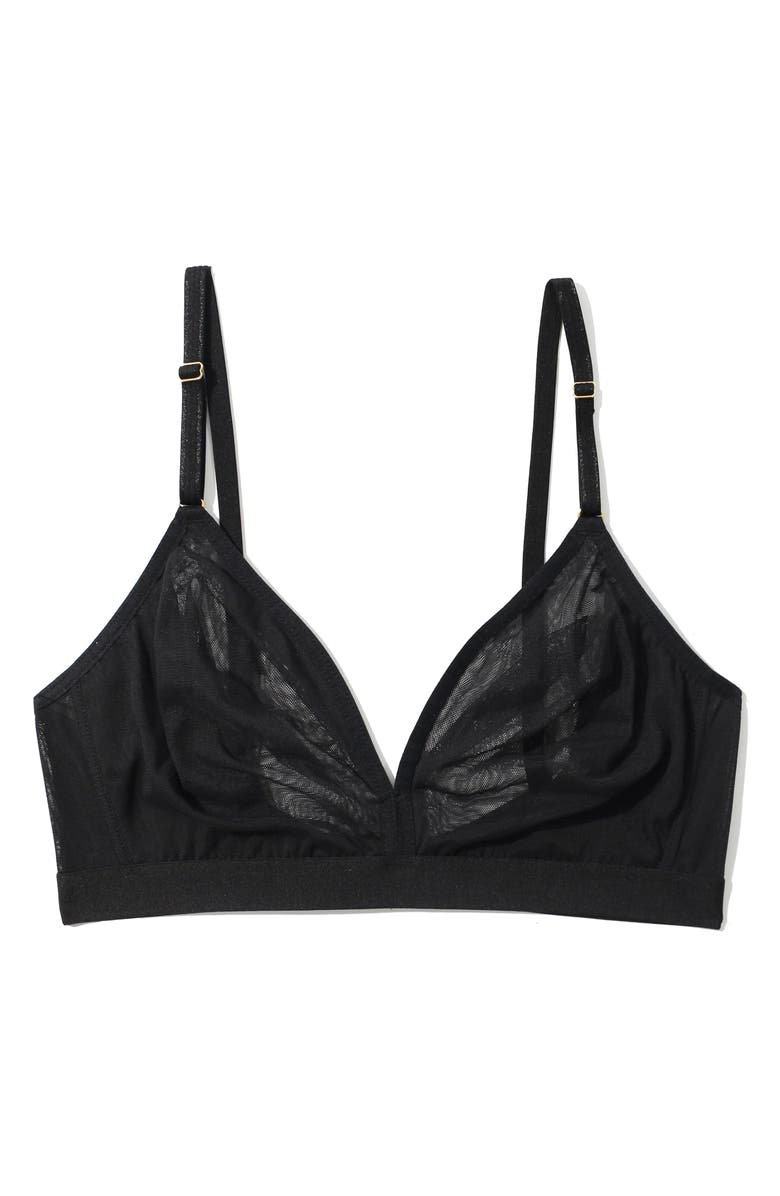 Hanky Panky Mesh Wireless Bra, Alternate, color, Black