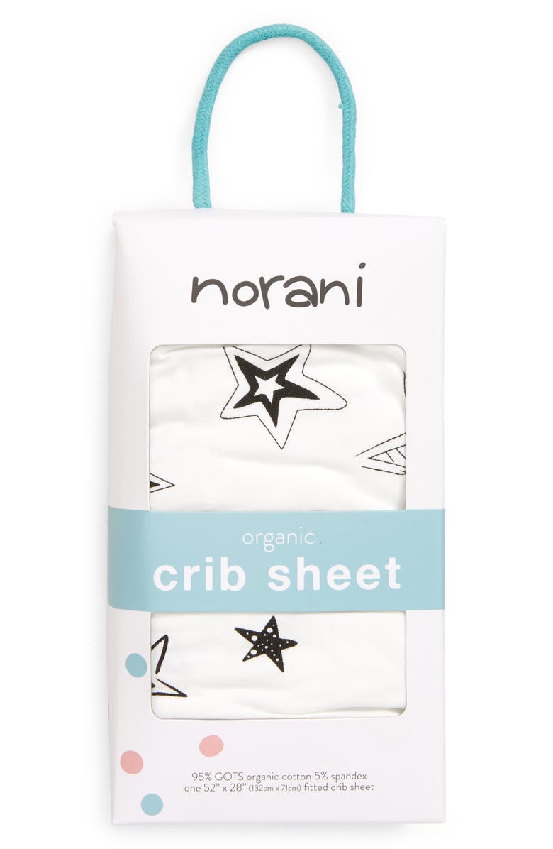 Norani Stretch Organic Cotton Crib Sheet, Alternate, color, 