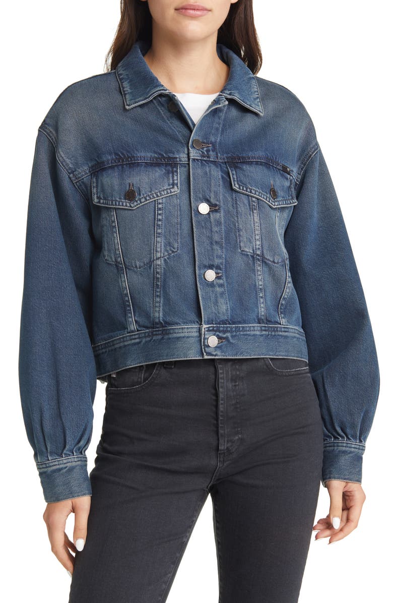AG Mirah Denim Trucker Jacket, Alternate, color, King Street