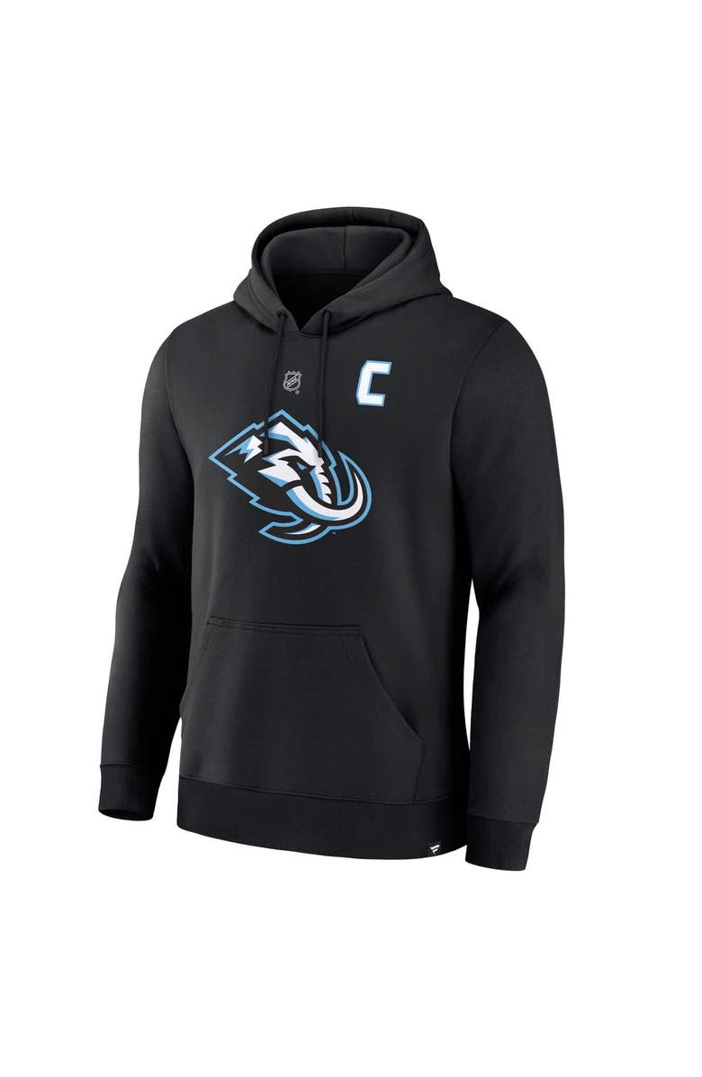 FANATICS Men's Fanatics Clayton Keller Black Utah Mammoth Authentic Stack Name & Number Hoodie, Alternate, color, Black