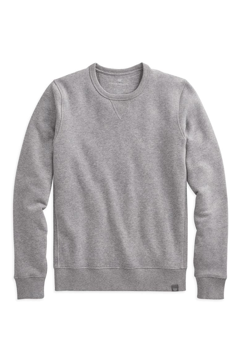 Ace Cotton Blend French Terry Crewneck Sweatshirt, Alternate, color, GREY HEATHER