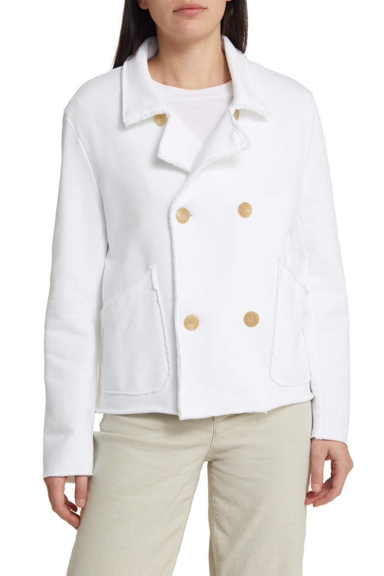 Mini Belfast Crop Knit Peacoat, Main, color, WHITE