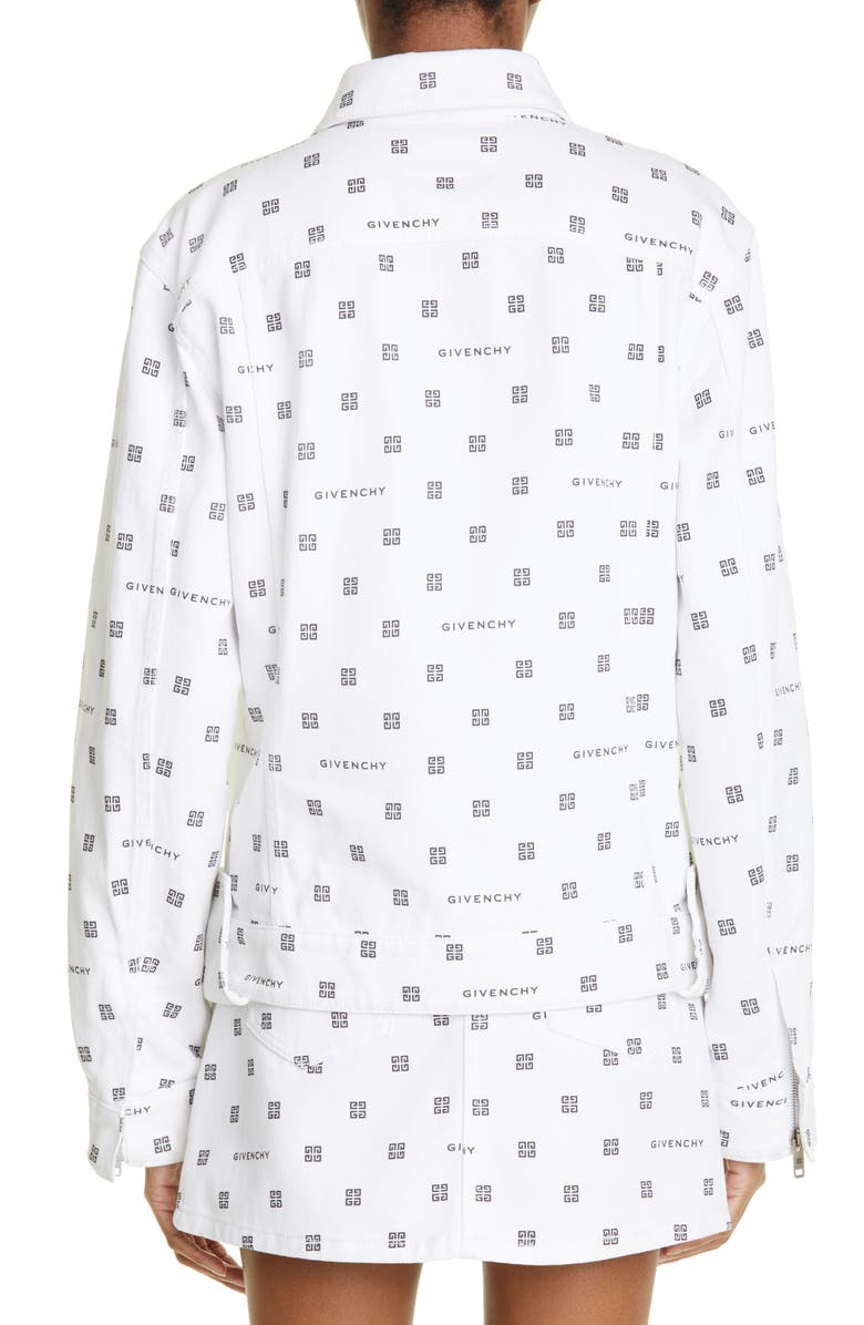 Givenchy Disney x Givenchy Laser Logo Zip Denim Jacket, Alternate, color, 