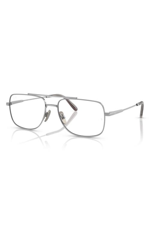 Ray Ban Ray-ban 58mm Square Optical Glasses In Silver