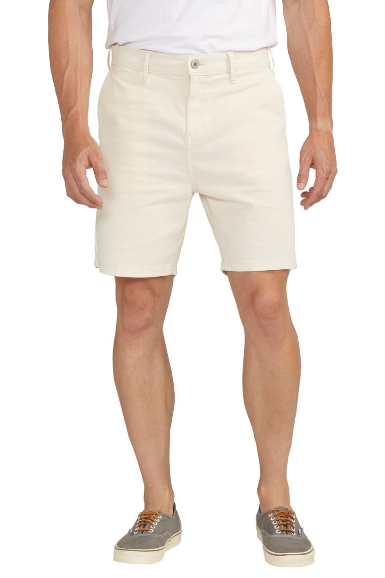 Relaxed Fit Twill Painter Shorts, Main, color, CHALK
