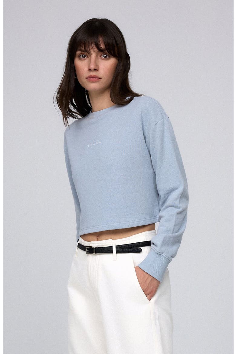 Off Hours Natural Crewneck Sweater, Alternate, color, Light Blue