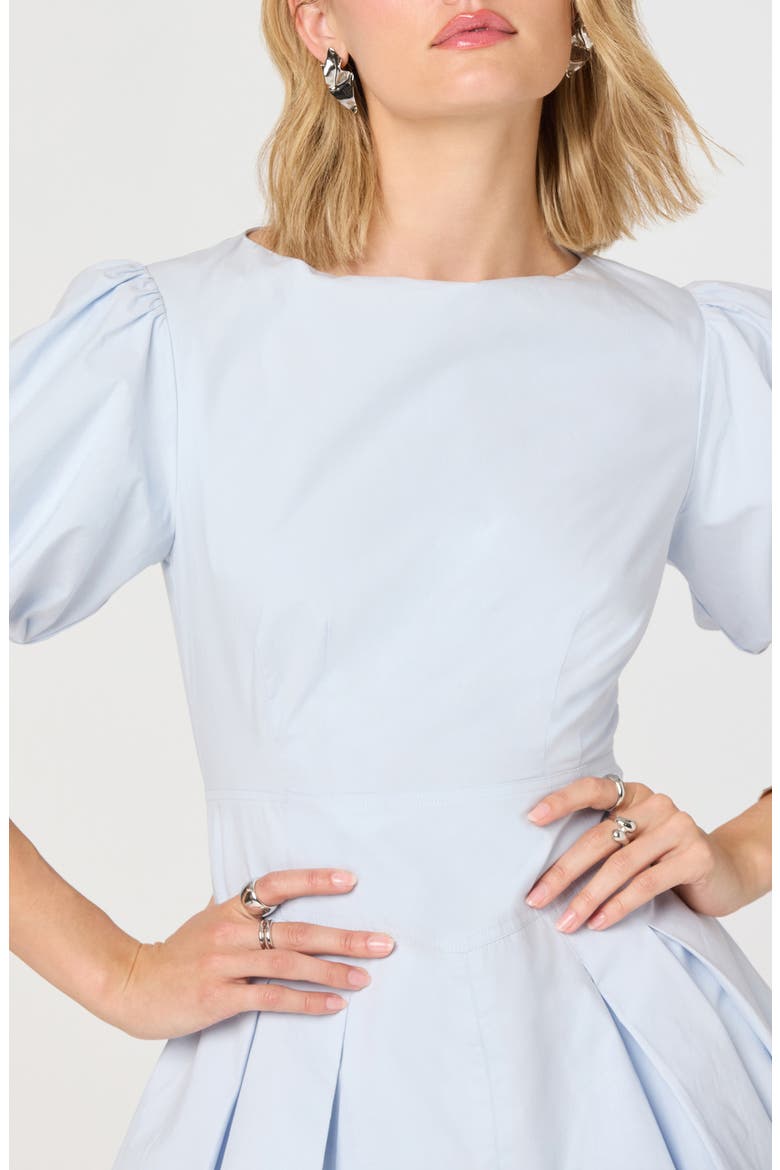 Kattie Bubble Hem Minidress, Alternate, color, LIGHT BLUE