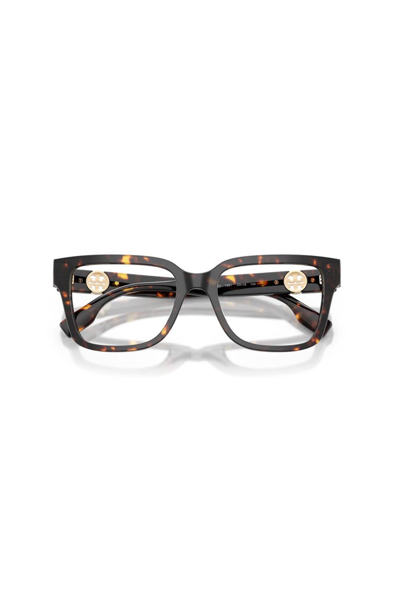 Tory Burch 53mm Square optical glasses, Alternate, color, Tortoise