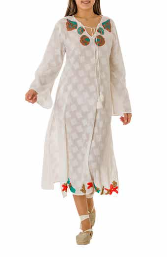 Embroidered Cotton Kaftan