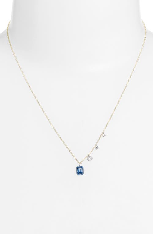 Meira T Diamond Pavé Blue Sapphire Pendant & Charms Necklace In Blue