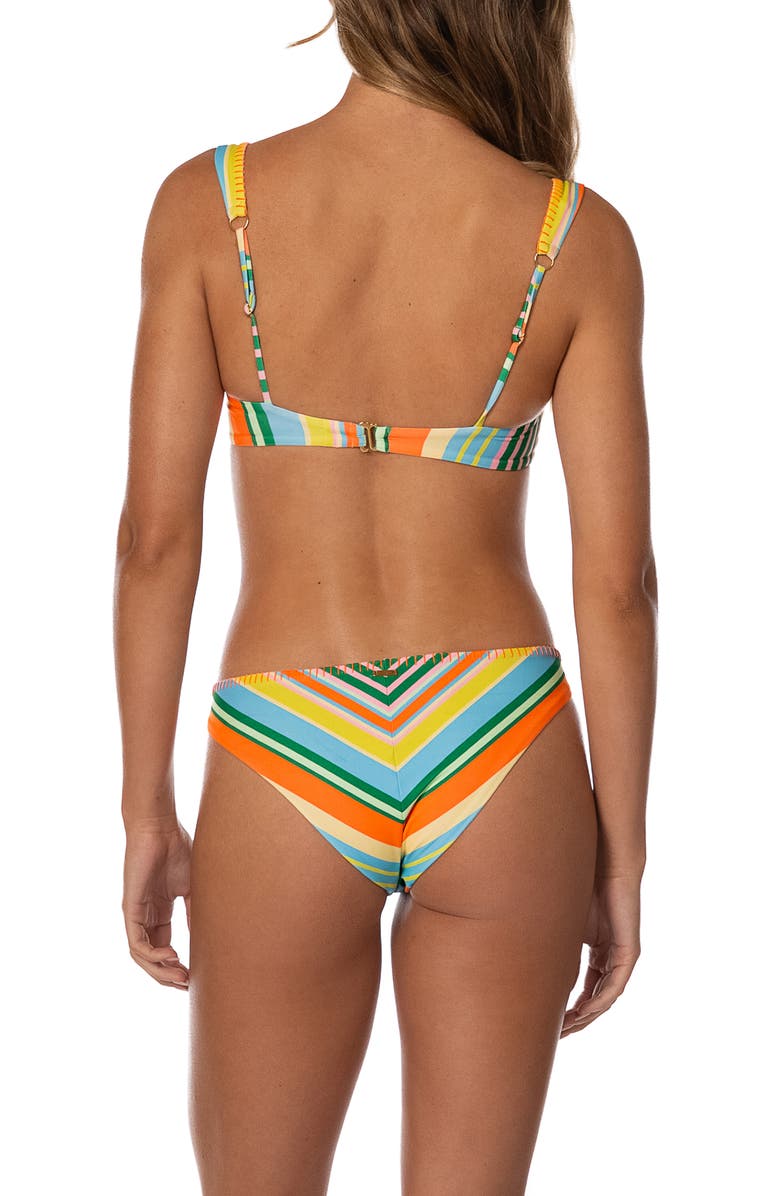 Maaji Deep Sea Lines Iconic Reversible Bikini Bottoms, Alternate, color, Open Blue