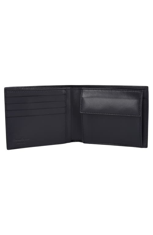 Ferragamo Crosta Polo Bifold Wallet In Blue