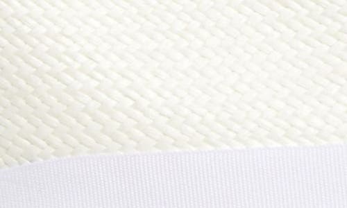 René Mantilla, New York Handwoven Straw Fedora In White