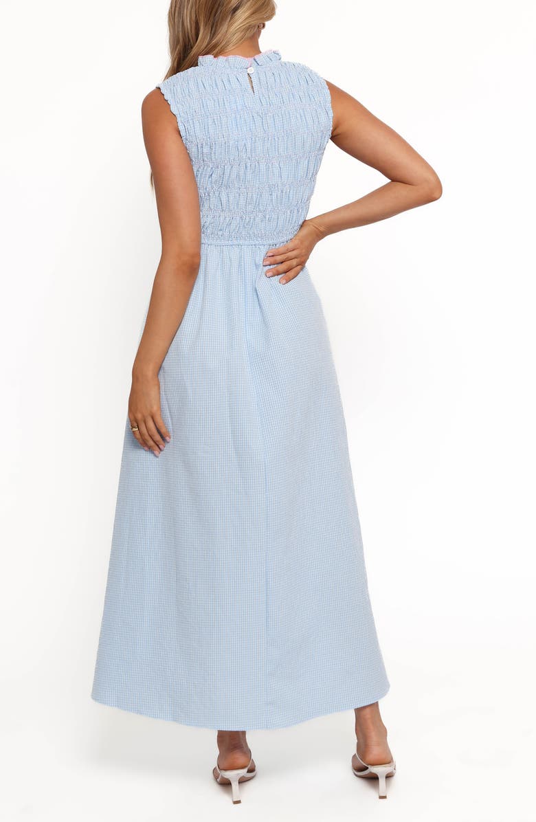 Petal & Pup Lanna Smocked Sundress, Alternate, color, Blue Gingham