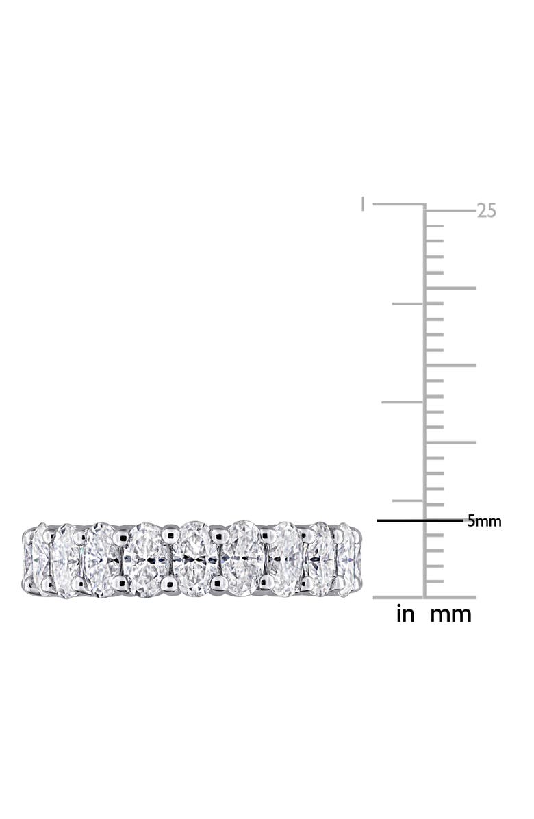 Julianna B. 4 1/5ct D.E.W. Moissanite Oval Eternity Ring, Alternate, color, Sterling Silver