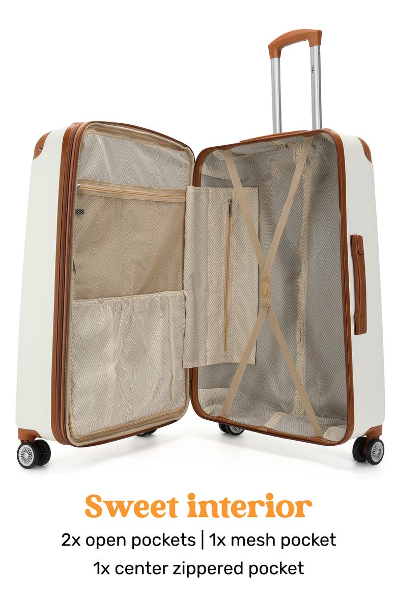 Collins 3-Piece Hardside Spinner Luggage Set, Alternate, color, WHITE