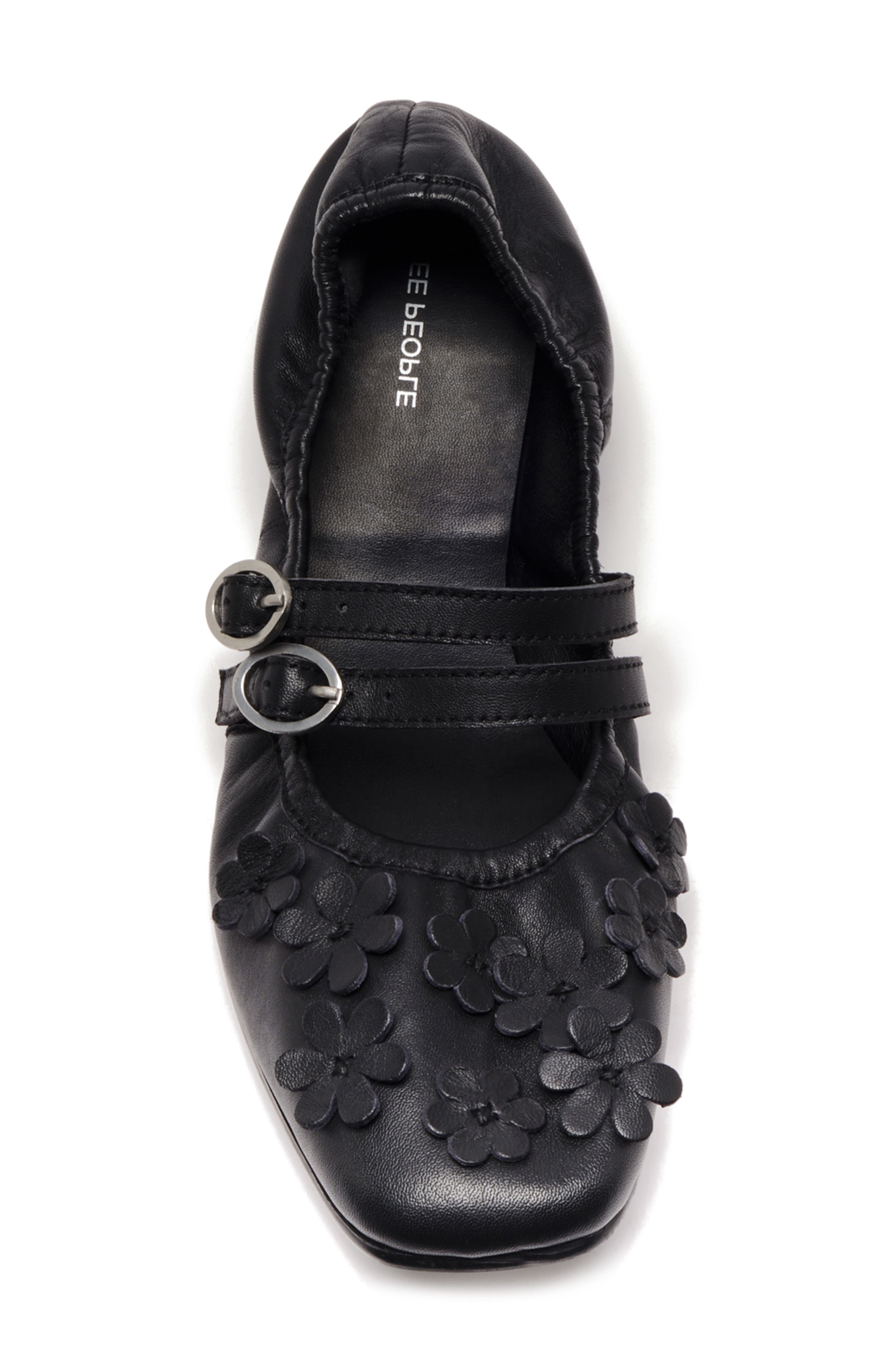 Free People Mimosa Mary Jane Flat, Alternate, color, Black