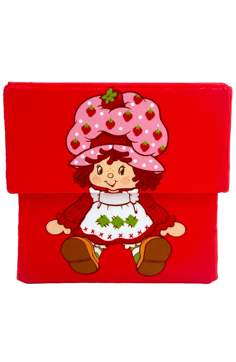 Strawberry Shortcake 10 Inch Storage Box, Fabric Bin with Lid, Main, color, Red