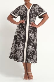 Estelle Lune Print Midi Dress