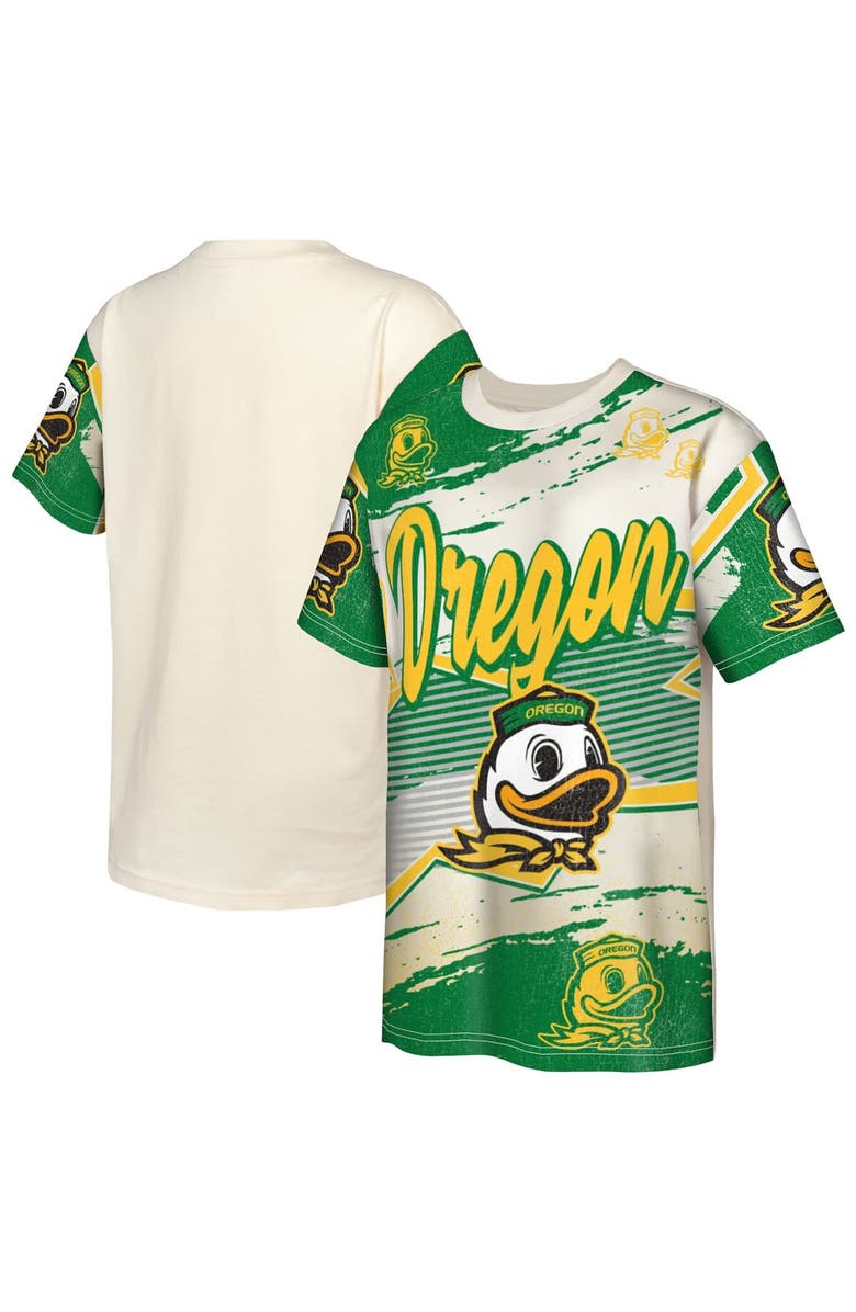 Outerstuff Youth Outerstuff Cream Oregon Ducks Make Noise T-Shirt, Main, color, Cream