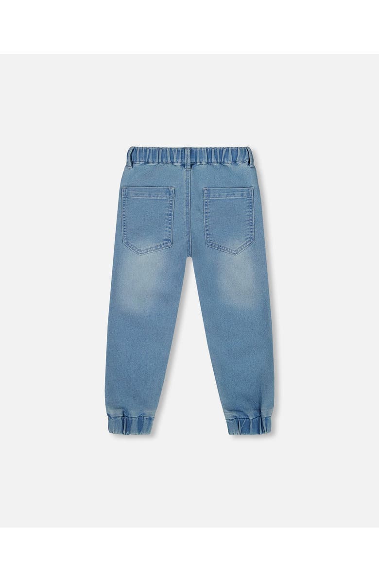 Deux par Deux French Terry Jogger Pants, Alternate, color, Light Blue Denim