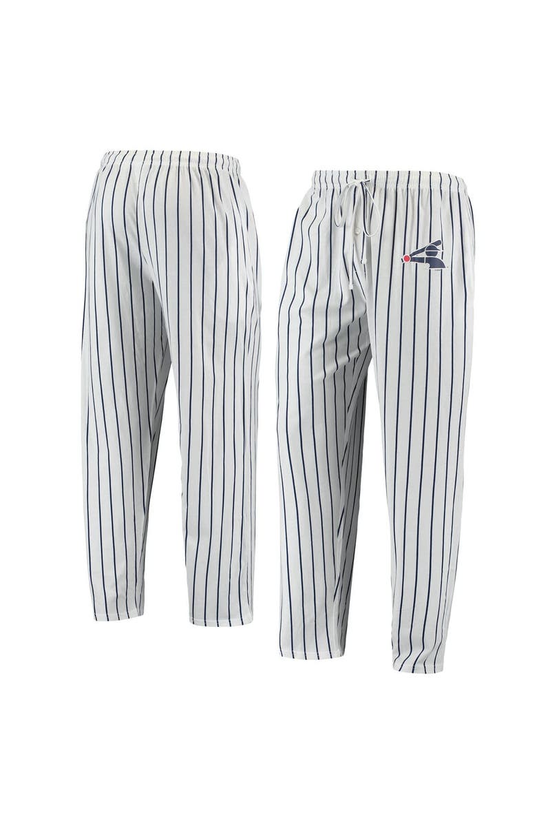 CONCEPTS SPORT Men's Concepts Sport White/Navy Chicago White Sox Logo Vigor Pinstripe Pants, Main, color, White