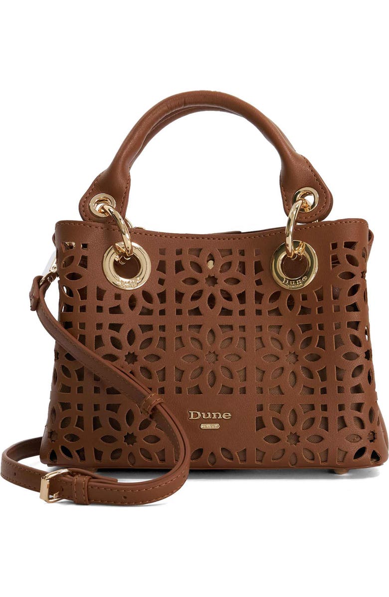 Dune London Diddydelaser Faux Leather Top Handle Bag, Alternate, color, Tan