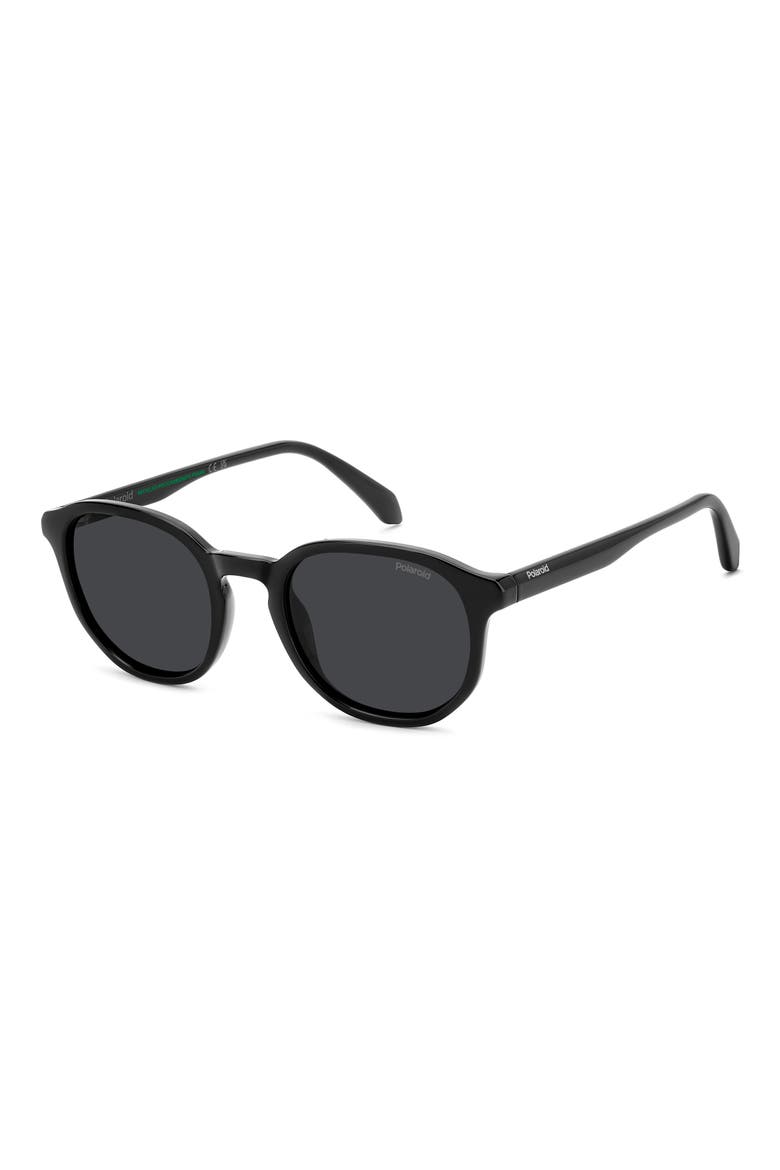 51mm Polarized Square Sunglasses, Alternate, color, BLACK/ GREY PZ