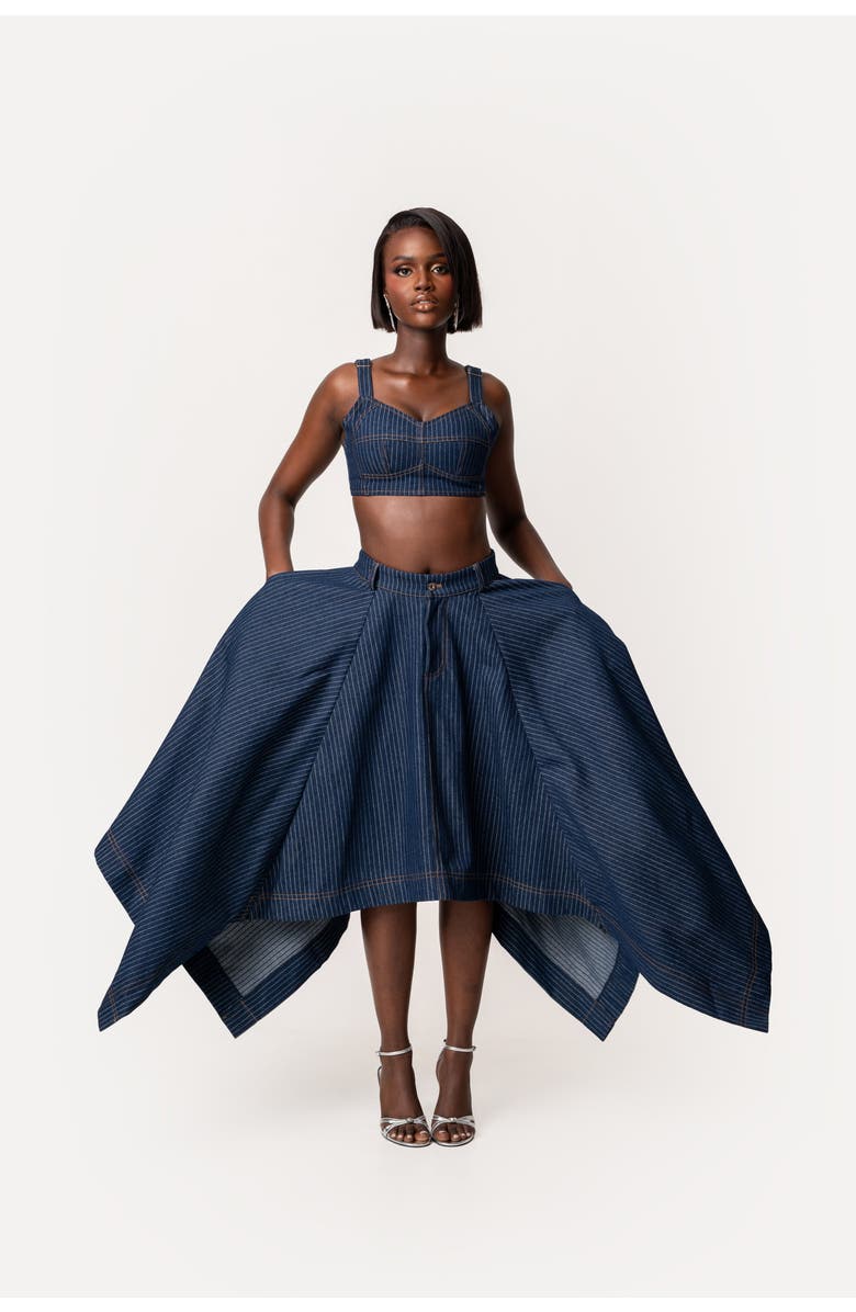 OFUURE Sabina Handkerchief Skirt, Alternate, color, Denim