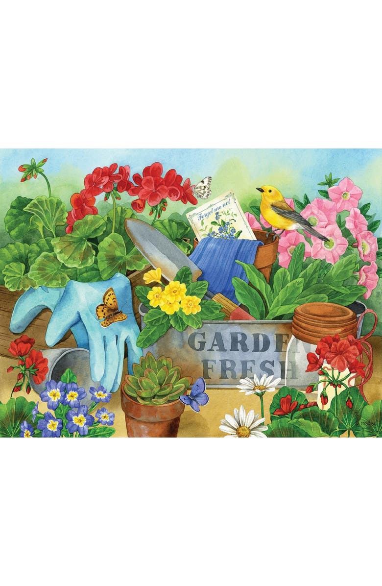 Sunsout Gardener's Table 500 piece Jigsaw Puzzle for Adults, Alternate, color, Multicolor