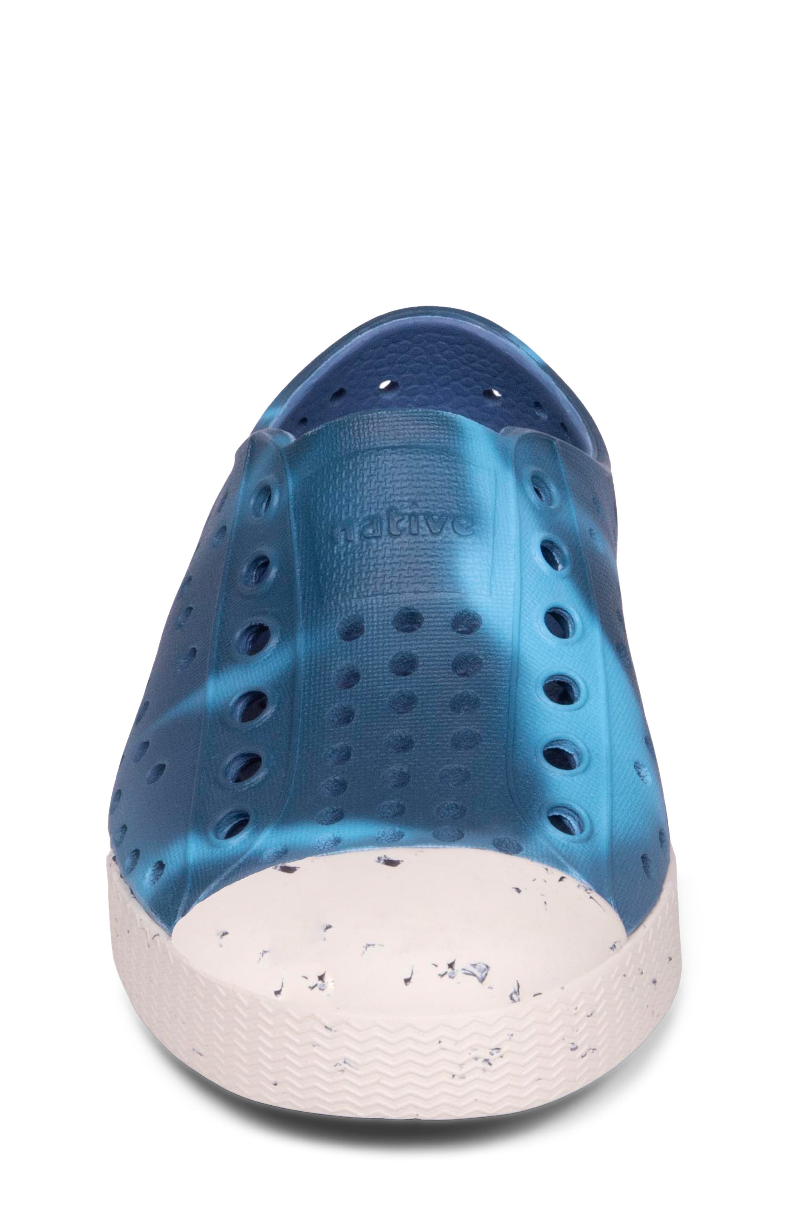 Native Shoes Kids' Jefferson Bloom Water Friendly Perforated Slip-On, Alternate, color, Dawn Blue/ Bone/ Shoreline