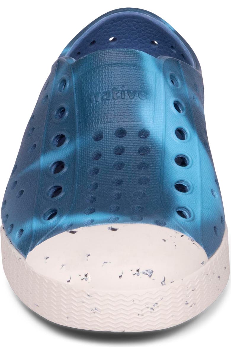 Native Shoes Kids' Jefferson Bloom Water Friendly Perforated Slip-On, Alternate, color, Dawn Blue/ Bone/ Shoreline