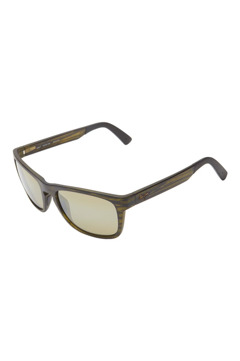 58mm Core Square Polarized Sunglasses, Alternate, color, GREEN GREEN GREEN