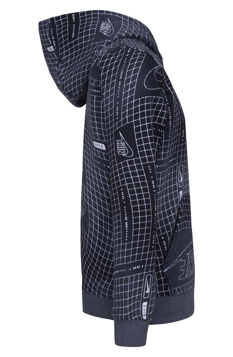 Nike Kids' Sportwear Club Warp Fleece Pullover Hoodie, Alternate, color, Iron Grey