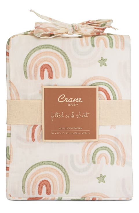 Cotton Sateen Fitted Crib Sheet