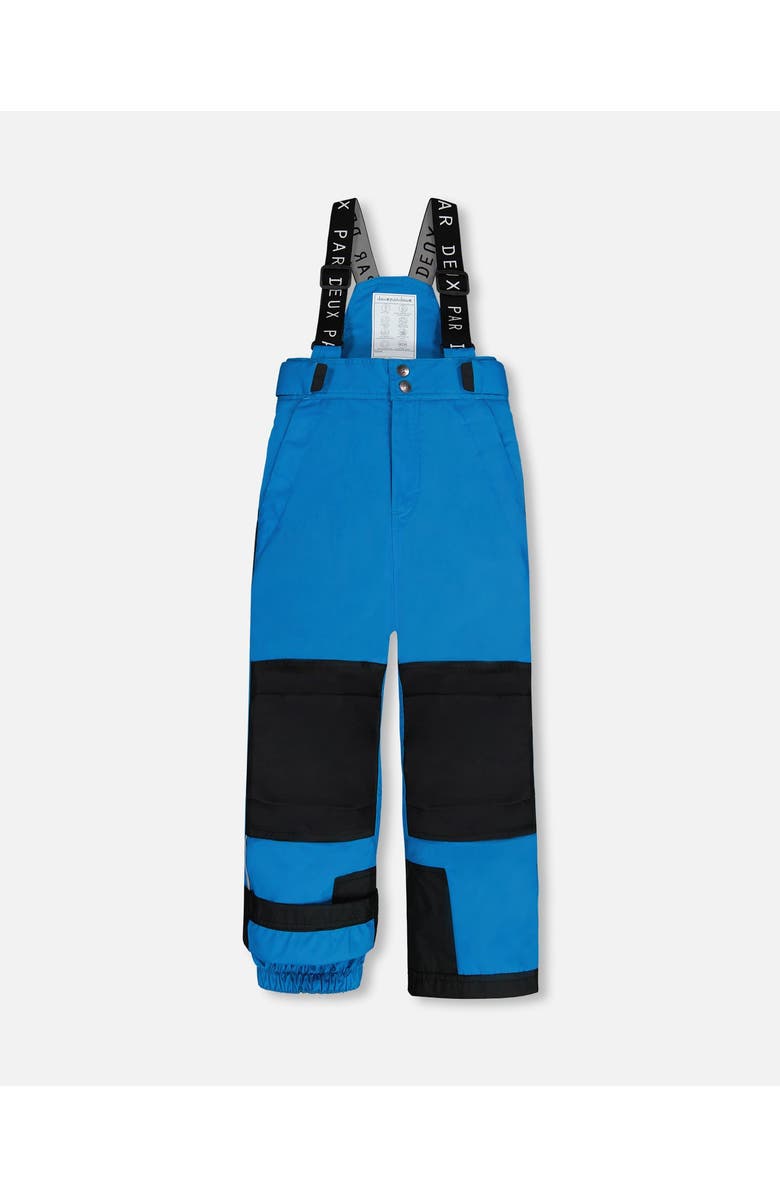 Deux par Deux Boy's Two Piece Snowsuit Royal Blue Printed Storm, Alternate, color, 