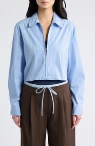 DELUC Winger Stripe Zip Top
