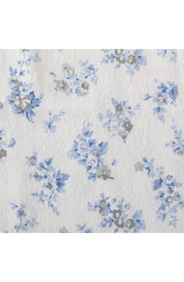 Laura Ashley Audrey Cotton Flannel Sheet Set, Alternate, color, Light Pastel Grey