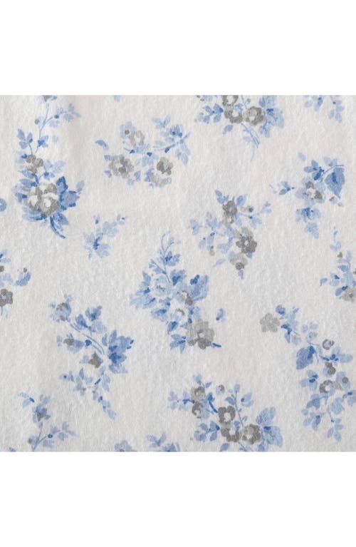 Laura Ashley Audrey Cotton Flannel Sheet Set In Light Pastel Grey