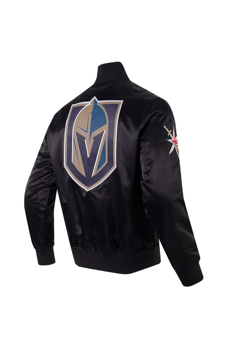 PRO STANDARD Men's Pro Standard Black Vegas Golden Knights Classic Satin Full-Snap Jacket, Alternate, color, Black