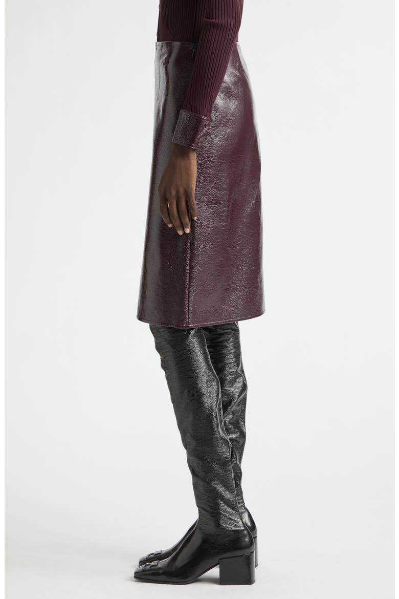 Vinyl Skirt, Alternate, color, BURNT RED