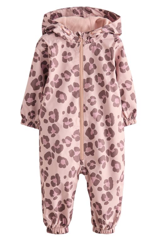 Next Kids' Animal Print Waterproof Puddle Suit In Pink