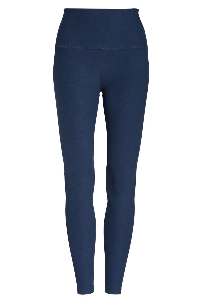 Caught in the Midi High Waist Leggings, Alternate, color, NOCTURNAL NAVY